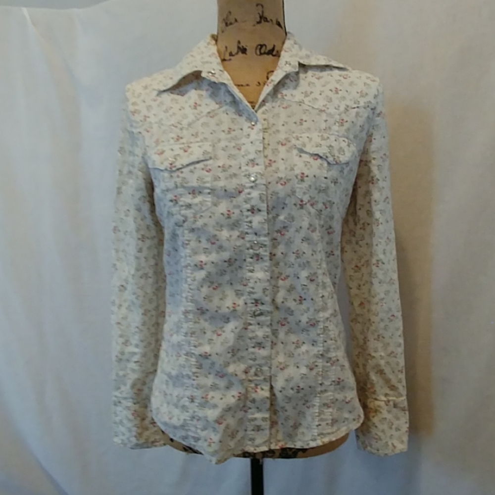 Floral button-down shirt